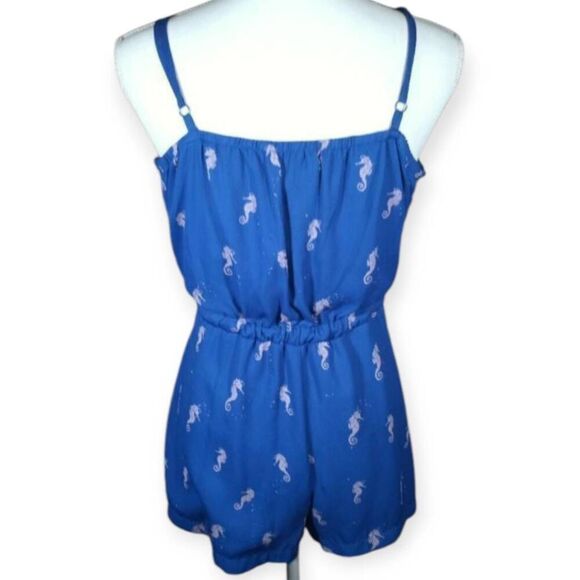 L' AMOUR NANETTE LEPORE SEAHORSE PRINT ROMPER SZ.L EUC. - Picture 5 of 9